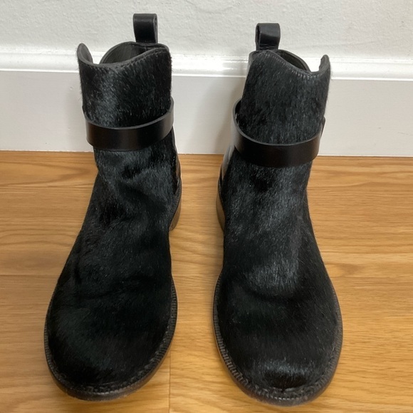 Rag & Bone Driscoll Chelsea Fur and Leather Boots Size 36.5 Black - Picture 2 of 14
